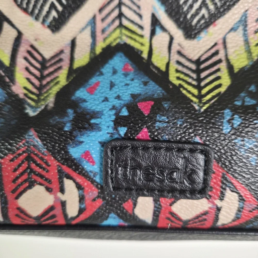 The Sac Multicolor Purse Shoulder Strap 13x9 Boho Hippie Pink